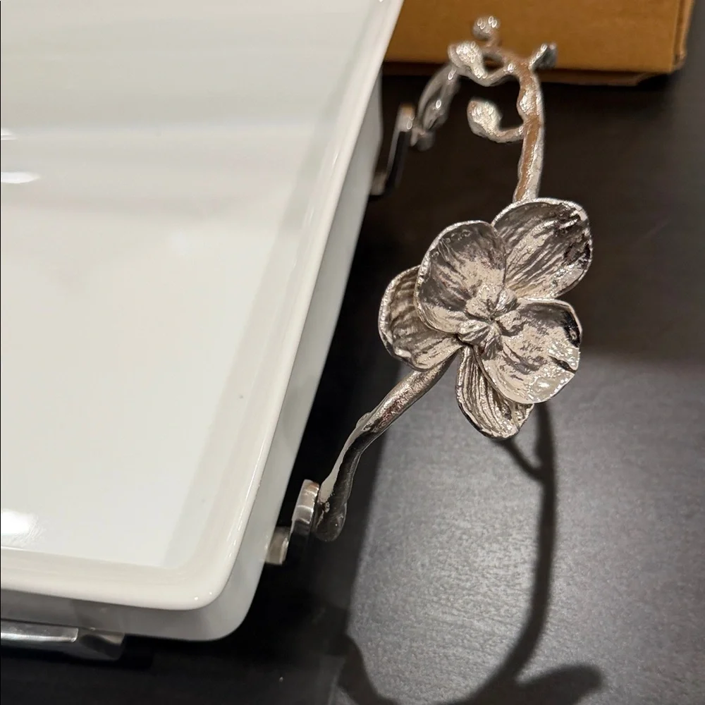 Michael Aram White orchid casserole dish 3QT